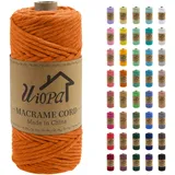 Uiopa Makramee Garn 4mm x 100m, Einfach Gedrehte Makramee Rope Garn Weiches Baumwollgarn, Makramee 4mm Dickes Garn für Wandbehang, Pflanzenaufhänger, Traumfänger, Boho Home Decor