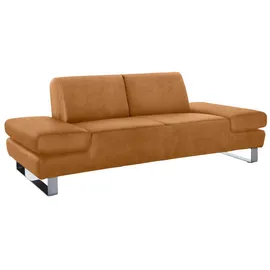 W.Schillig Couch Leder 2-Sitzer Gelb