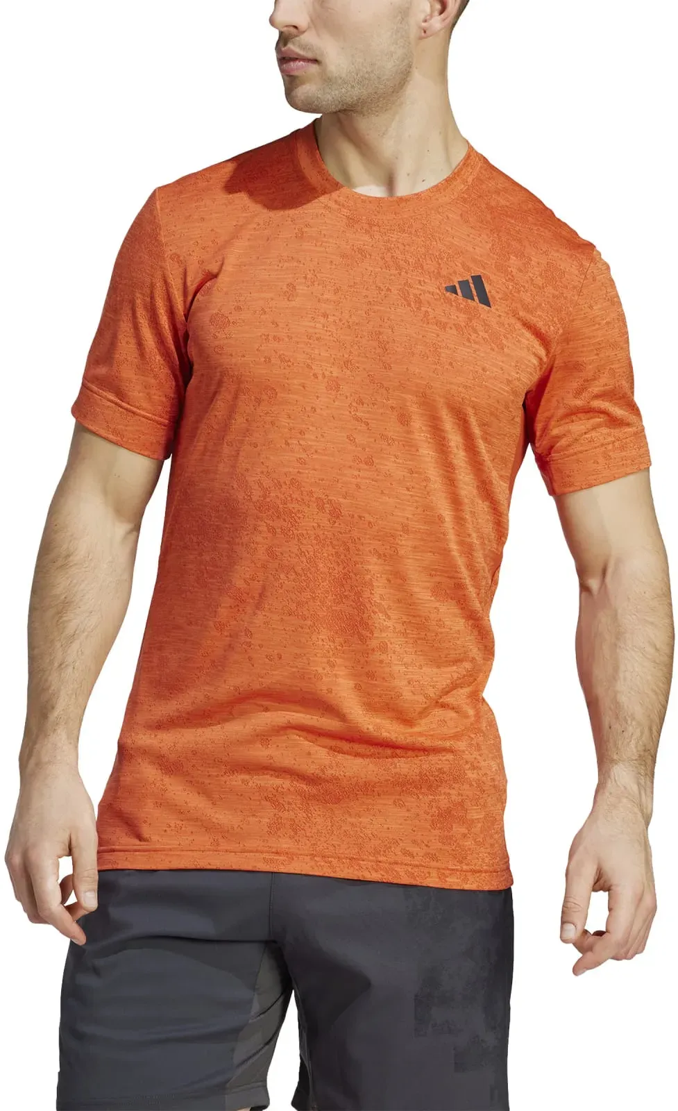 adidas Tennis Tshirt Freelift (Recycling-Polyester) HEAT.RDY orangerot Herren