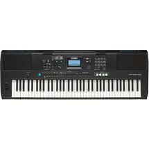 Yamaha PSR-EW425 Digital-Keyboard, schwarz – Vielseitiges, tragbares Digital-Keyboard mit 76 anschlagdynamischen Tasten, 820 Instrumentenklängen, Premium Orgelsounds und LCD-Display