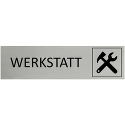 CombiCraft Aluminium Türschild Werkstatt 165x45mm mit 3M-Tape