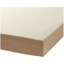 Traumschlaf Spannbettlaken Premium Interlock Jersey 120 x 200 cm beige
