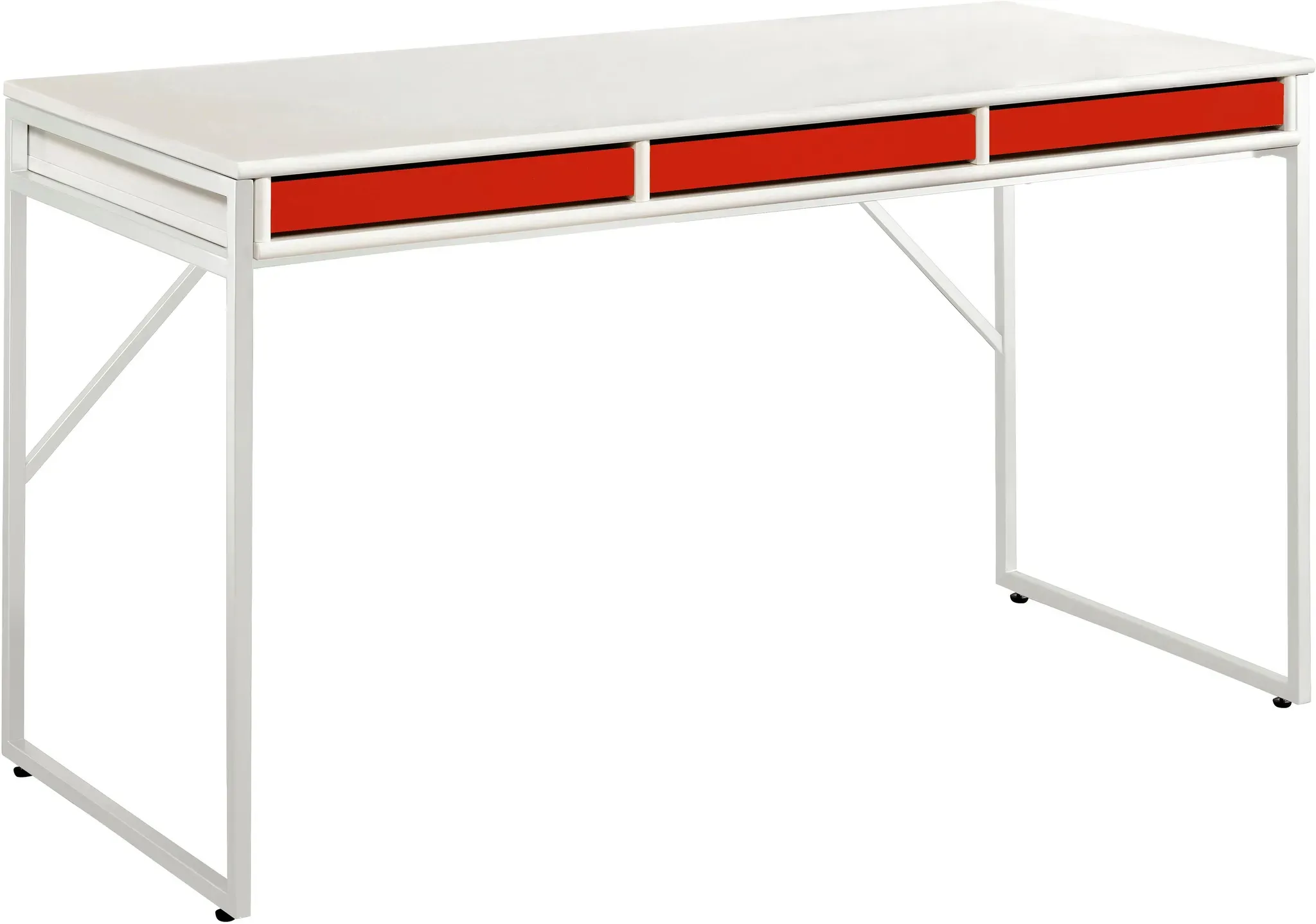 Schreibtisch HAMMEL FURNITURE "Mistral Bürotisch, Arbeitstisch, Tisch, Computertisch" Tische Gr. B/H/T: 137,4 cm x 75 cm x 60 cm, rot mit Gestell, B: 137,4 cm, Designmöbel