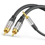 Sonero 2x Cinch auf 3.5mm Audio Kabel 5,0m