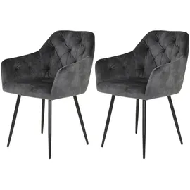 MID.YOU Polsterstuhl 2er-Set , grau , Maße cm B: 62 H: 81