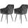 MID.YOU Polsterstuhl 2er-Set , grau , Maße cm B: 62 H: 81