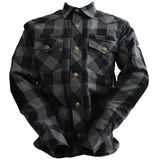 Bores Lumberjack Jacken-Hemd schwarz / grau Herren M