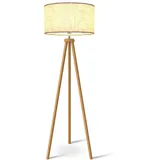 BBHome tomons Stehlampe LED Dimmbar, mit Dreibeinstativ aus Metall, Standleuchte fur Wohnzimmer und Schlafzimmer, Leseleuchte Bodenlampe - Schwarz