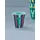 Rice Melamin Buchstabenbecher gestreift, T, blau