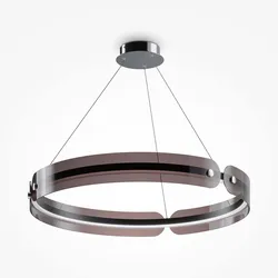 Hängeleuchte Esszimmerlampe Pendelleuchte LED Metall grau Ring Designleuchte