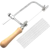 Schmucksäge – Metallsäge – Verstellbare Dekupiersäge Mit 12 Sägeblättern – Dekupiersäge Für Holz, Holzbearbeitung, Glas Und Metall