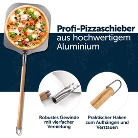 Blumtal Pizzaschieber 30,5 cm Aluminium Holz grau