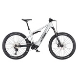 KTM Macina Lycan 772 Bosch 750Wh Fullsuspension Elektro Mountain Bike Starlight Silver (black+blue) | XL/53cm