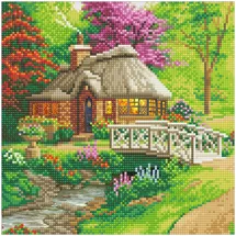 Craft Buddy Ltd. Crystal Art Bastelset Friendship Cottage 30 x 30 cm