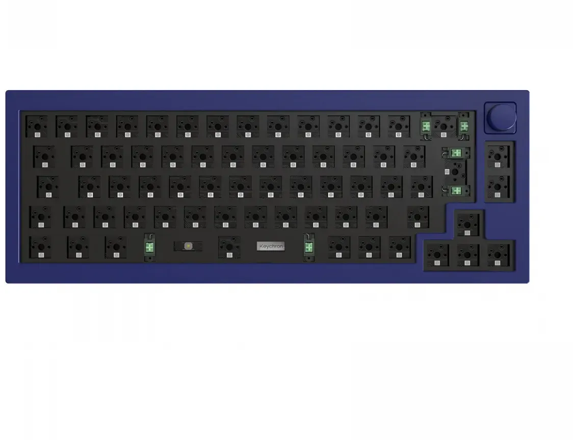 Keychron Q2 QMK ISO Barebone Knob Version - Navy Blue