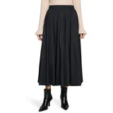 Cartoon A-Linien-Rock unifarben Schwarz | 38