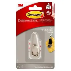 3M Command, Indoor, Universalhaken, Silber, Metall, Klebestreifen, 0,45 kg