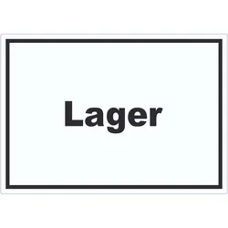 HB-Druck Lager Aufkleber mit Text Storage Warenlager waagerecht A6 (105x148mm)
