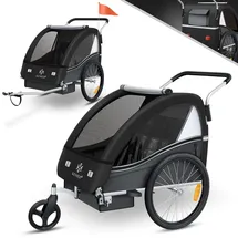 Kesser Kinderanhänger Sport-RX 2 in 1 Joggerfunktion shwarz