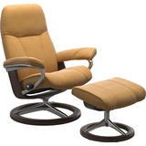 Stressless Relaxsessel STRESSLESS Consul Sessel Gr. Material Bezug, Material Gestell, Ausführung / Funktion, Maße B/H/T, gelb (honey) Lesesessel und Relaxsessel