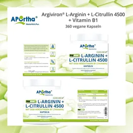 APOrtha L-Arginin + L-Citrullin 4500 + Vitamin B1 Kapseln 360 St.