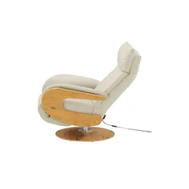 HIMOLLA Relaxsessel 7818 Leder 75 x 108 x 84 cm Weiß elektrisch