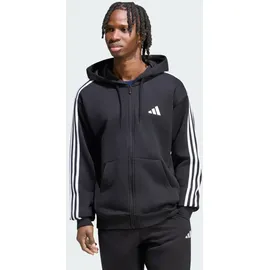 adidas Essentials 3-Streifen Kapuzenjacke Herren Schwarz/Weiß XS