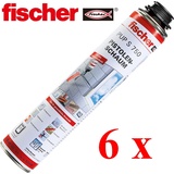 6x FISCHER Pistolenschaum 1K PUP S 750 ml Schaum Montageschaum Bauschaum 539197