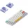 nuphy Air60 V2 Tragbar Mechanische kabellose Mini-Tastatur mit Beleuchtung,Unterstützung QMK/VIA Kompatibel mit Windows/Mac OS/Linux für Bluetooth 5.1/2.4GHz/(USB-C)-White Gateron Wisteria Switch