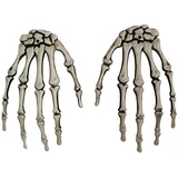 Halloween Skelett Lebensgroß Deko, Outdoor Totenkopf Garten Grabstein, Realistische Grusel-Hände Aus Kunststoff Für Halloween Deko, Horror Iguren Skeleton, Partyzubehör Deko Für Haus und Garten