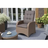 Ploß Rabida Comfort Dining / Lounge Sessel, champagner-meliert, Polyrattan, 73x85x112 cm, verstellbar