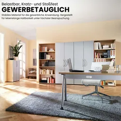 bümö manuell höhenverstellbarer Schreibtisch 160x80 cm in Ahorn - PC Tisch höhenverstellbar & groß, höhenverstellbarer Tisch Büro, großer