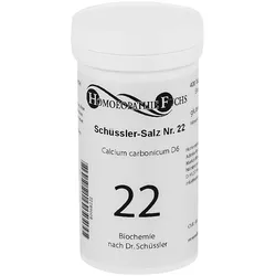 HOMOEOPATHIEFUCHS Schüssler-Salz Nummer 22 Calcium carbonium D6 Biochemie 400 St Tabletten