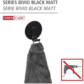 Wenko Turbo-Loc® Wandhaken Uno Bivio Black matt, 3er Set,