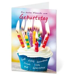 LUMA Geburtstagskarte Kerzen DIN B6