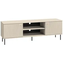 Selsey TV-Lowboard 160x53x40 cm Beige Metall/MDF/Holzwerkstoff