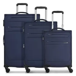 Worldpack Chicago 4 Rollen Kofferset 3-teilig mit Dehnfalte dark-blue