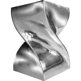 Riess-Ambiente Beistelltisch TWIST - 30cm silber Aluminium poliert Sitzhocker Modern Design
