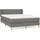 vidaXL Boxspringbett 140 x 200 cm Dunkelgrau
