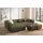 LeGer Home by Lena Gercke Ecksofa "PIARA XXL, L-Form, Schlaffunktion, Cord, Leinenoptik o. Strukturstoff", grün (khaki), B:288cm H:66cm T:198cm, 100% Polyester, LEGER HOME BY LENA GERCKE, Sofas, Ecksofa, Hocker stellbar zum Schlafsofa (Krokodilverbinder), tiefe Sitzfläche