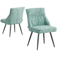 Dubi möbel Esszimmerstuhl, Türkis, Textil, 49x83x62 cm, Esszimmer, Stühle,