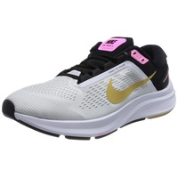 Nike Damen Air Zoom Structure 24, WHITE/WHEAT GOLD-BLACK-PINK SP, 41