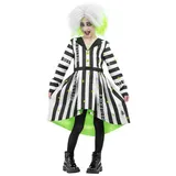 Smiffys Kostüm Beetlejuice Kostümkleid für Mädchen, Werde zum verrückten Geist aus der 80er Jahre Horrorkomödie! weiß 146-158