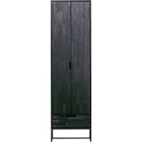 WOOOD Schwebetürenschrank »Silas«, H 210 cm x B 60 cm x T 36 cm, schwarz