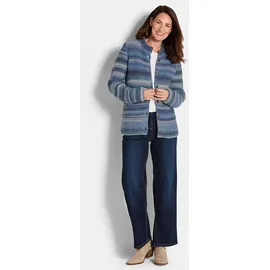 GOLDNER Multicolor Woll-Jacke mit Stehkragen Blau 40