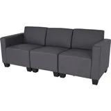 MCW Modular 3-Sitzer Sofa Couch Moncalieri, Kunstleder ~ dunkelgrau