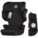 capsula® Autokindersitz faltbarer Kindersitz mit Isofix und 14-Fach verstellbarer Kopfstütze, ab: ab 4 Jahren, (Set), Autogurt schwarz