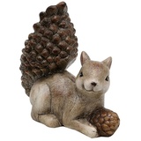 Hti-Living Dekofigur Keramik Eichhörnchen mit Glitter, Keramikfigur Tierfigur Waldtiere braun
