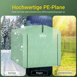 SoBuy Fahrradgarage 159x165x219 cm Metall Grün