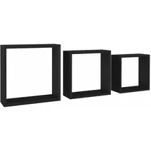 vidaXL Wandregal 3 Stk. 30 x 30 x 10 cm Schwarz